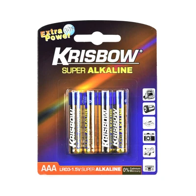 Gambar Krisbow Baterai Alkaline Ukuran Aaa 4 Pcs