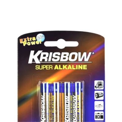 Gambar Krisbow Baterai Alkaline Ukuran Aaa 4 Pcs