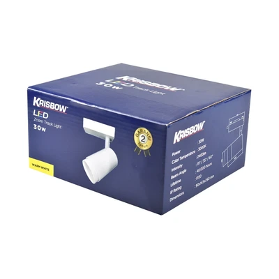 Gambar Krisbow Lampu Track Light LED Zoom 30 Watt Warm White