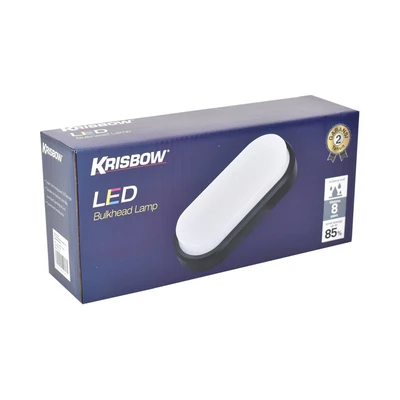 Gambar Krisbow Lampu Dinding Led Oval 16 Watt Cool Daylight - Hitam