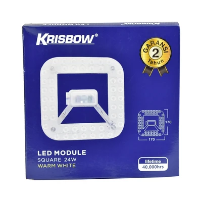 Gambar Krisbow Led Module Kotak 3000k 24w - Warm White