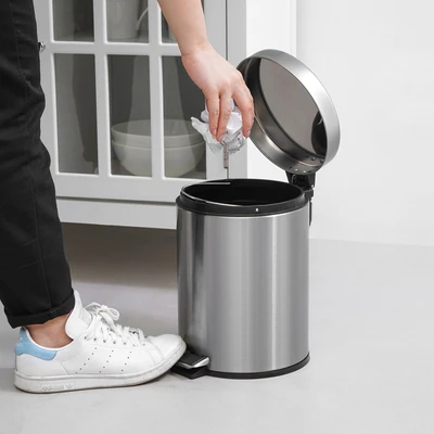 Gambar Informa Tempat Sampah Pedal Stainless Steel Fingerprint Proof 5 Liter - Silver