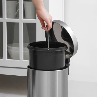 Gambar Informa Tempat Sampah Pedal Stainless Steel Fingerprint Proof 5 Liter - Silver