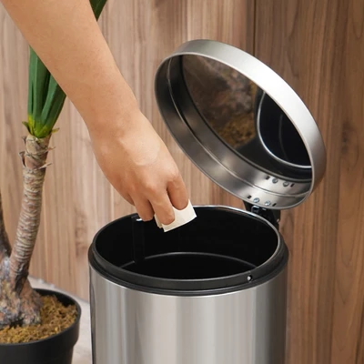 Gambar Informa Tempat Sampah Pedal Stainless Steel Fingerprint Proof 12 Liter - Silver