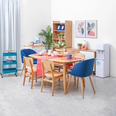 Gambar Informa Heinz Kursi Makan Fabric - Biru