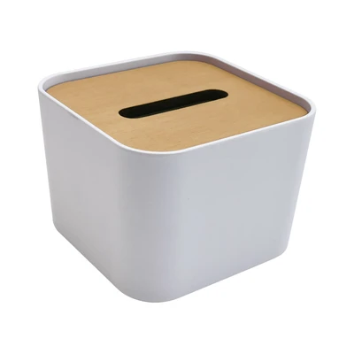 Gambar Informa 13x13x9.5 cm Zen Kotak Tisu Plastik - Putih