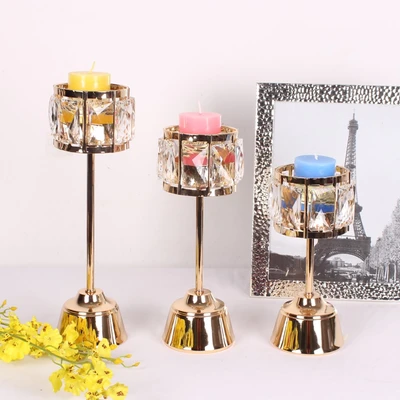 Gambar Informa Tempat Lilin Dekorasi 8-3A 10.5x10.5x31.5 cm - Gold