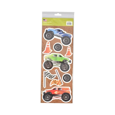 Gambar Brewster Stiker Dinding Monster Truck Pops 30x45 Cm