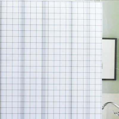 Gambar Forhom Tirai Kamar Mandi Poly Square 180x180 cm - Abu-Abu