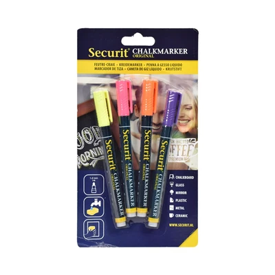 Gambar Securit Spidol Chalkmarker 12mm 4 Pcs