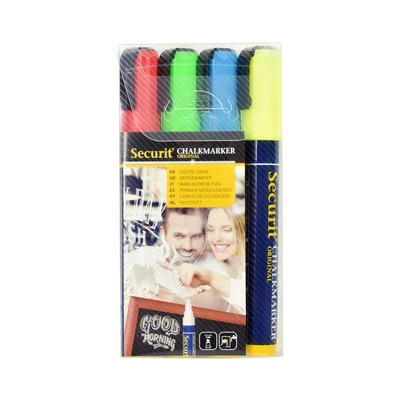 Gambar Securit Set Marker Warna Untuk Chalkboard 2.6cm 4 Pcs