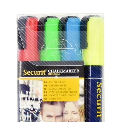 Gambar Securit Set Marker Warna Untuk Chalkboard 2.6cm 4 Pcs