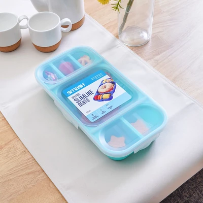 Gambar Smash Kotak Makan 6 Sekat Bento - Biru