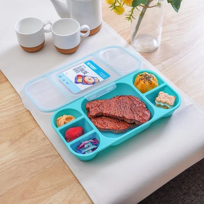 Gambar Smash Kotak Makan 6 Sekat Bento - Biru