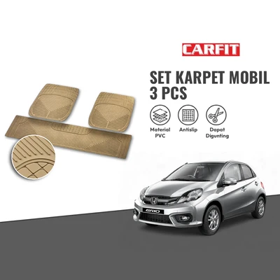 Gambar Carfit Set Karpet Mobil 9933 3 Pcs - Krem