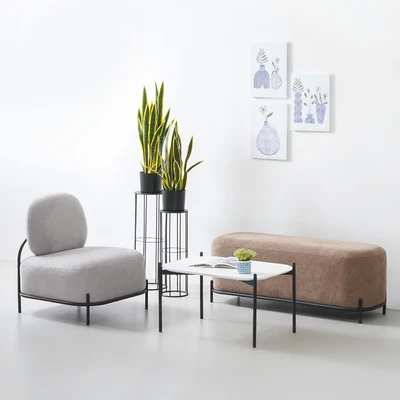 Gambar Informa Snowden Bangku Bench Fabric - Cokelat