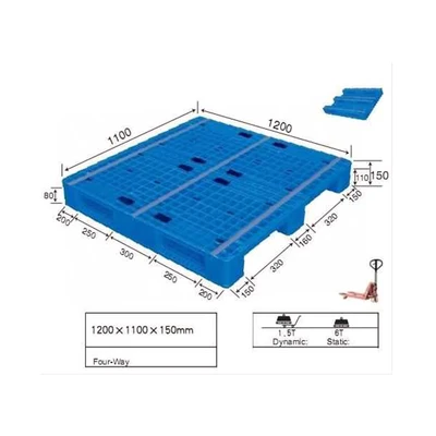 Gambar Krisbow Pallet Plastik 120X100X15 Sg Dc Pfr - Biru