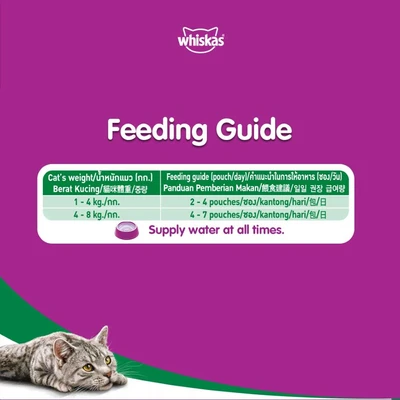Gambar Whiskas Makanan Kucing Basah Senior Tuna 85 gr