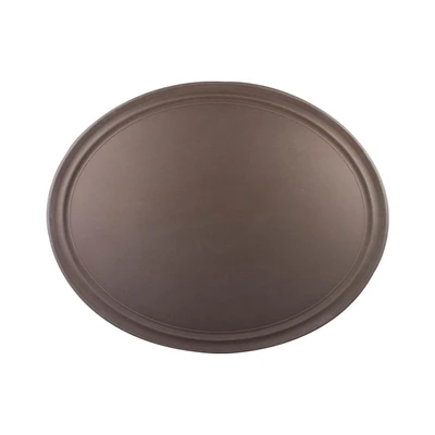 Gambar Kris Nampan Saji Plastik Oval 49x59 cm - Cokelat