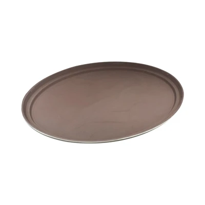 Gambar Kris Nampan Saji Plastik Oval 49x59 cm - Cokelat