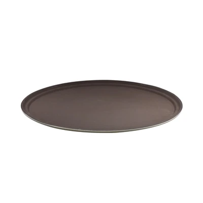 Gambar Kris Nampan Saji Plastik Oval 73x60 cm - Cokelat