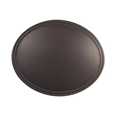 Gambar Kris Nampan Saji Plastik Oval 73x60 cm - Cokelat