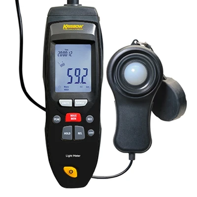 Gambar Krisbow Alat Ukur Light Meter Datalogger 400.000 Lux Pro