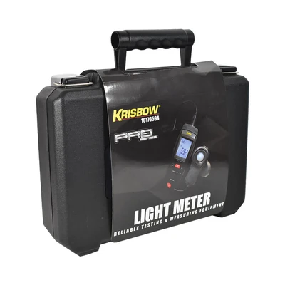 Gambar Krisbow Alat Ukur Light Meter Datalogger 400.000 Lux Pro