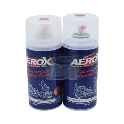 Gambar Aerox Cat Semprot Motor Matt 2 Pcs - Merah Metalik
