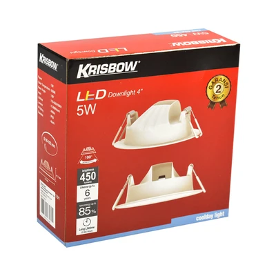 Gambar Krisbow Lampu Downlight Led 4 Inci 5w - Cool Daylight