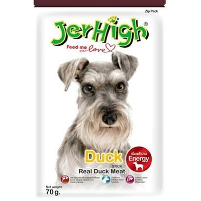 Gambar JerHigh Camilan Anjing Duck 70 gr