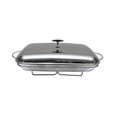 Gambar Appetite Casserole Penghangat Makanan Kaca Ellipse 3 Liter - Silver