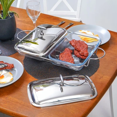 Gambar Appetite Casserole Penghangat Makanan Double Ellipse 1.8 Liter