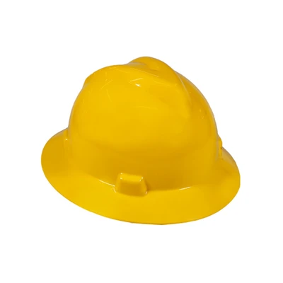 Gambar Krisbow Full Brim Helm Pengaman Hdpe - Kuning