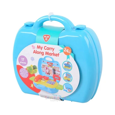 Gambar Playgo Playset 17 Pcs My Carry Along Market 2786