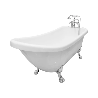 Gambar Kris Bathtub Classic Chrome Legs C-3015 - Putih