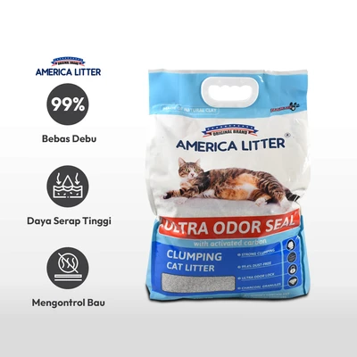 Gambar America Litter 10 Ltr Pasir Kucing Ultra Odor Seal