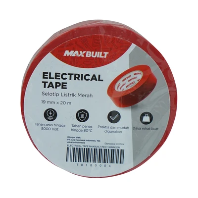 Gambar Maxbuilt Isolasi Listrik PVC 1.9cmx20Mtr - Merah