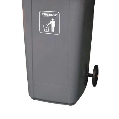 Gambar Krisbow 120 Ltr Tempat Sampah Plastik Outdoor - Abu-abu