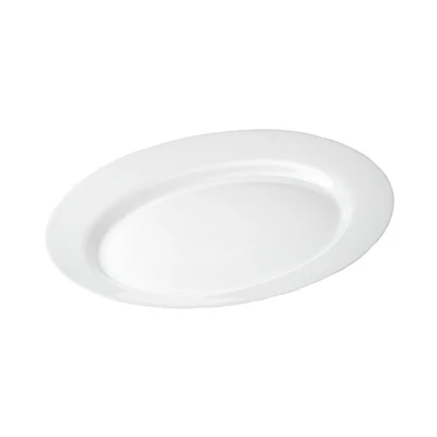 Gambar Bormioli Rocco Toledo Piring Saji Oval Kaca 30x22 cm - Putih