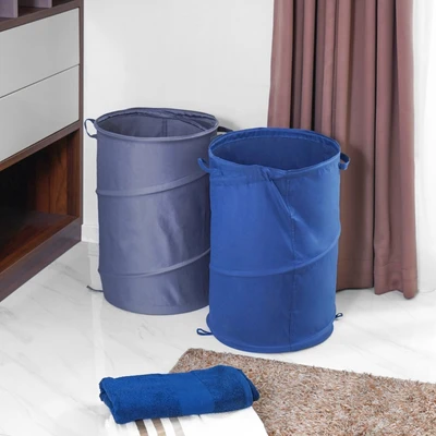 Gambar Stora 38x38x58 Cm Keranjang Laundry Lipat - Biru