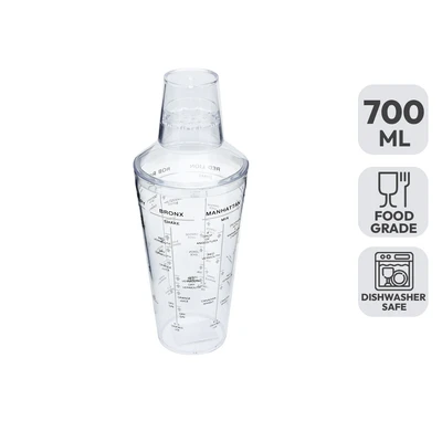 Gambar Krischef Boston Shaker Minuman Plastik 700 ml Transparan
