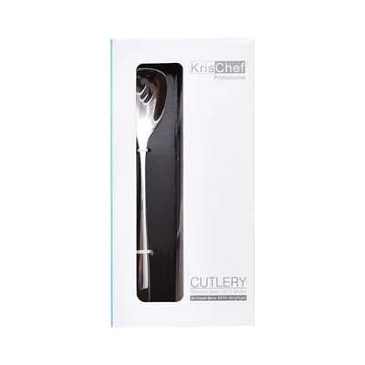 Gambar Delicia Sendok Es Krim Stainless Steel Set 6 Pcs - Silver
