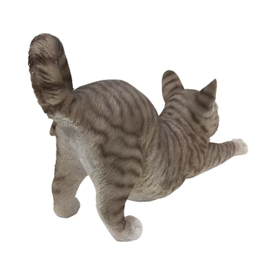 Gambar Kris Garden Patung Taman Scretching Cat - Abu Abu