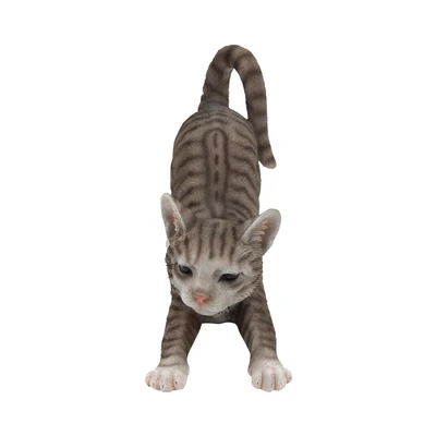 Gambar Kris Garden Patung Taman Scretching Cat - Abu Abu
