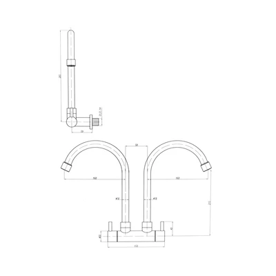 Gambar Kris Keran Dapur Leher Angsa Dual Tap 3081wd