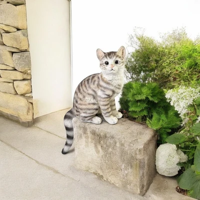 Gambar Arthome Garden Patung Taman Kucing Squating - Cokelat
