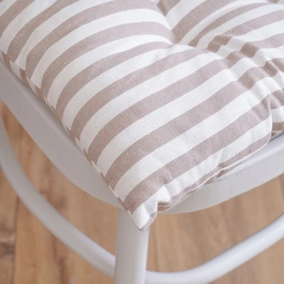 Gambar Arthome Bantal Alas Duduk Stripe 40x40 cm - Cokelat Muda
