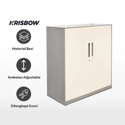 Gambar Krisbow Kabinet Kantor Metal 3 Tingkat - Silver