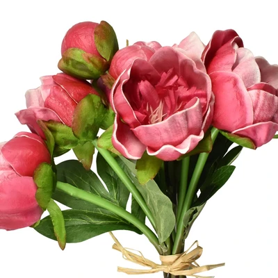 Gambar Arthome 28 Cm Bunga Artifisial Peony Bouquet - Merah